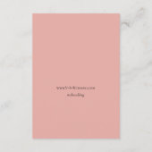 赤面モダンシンプルミニマル詳細結婚ズ エンクロージャーカード (裏面)