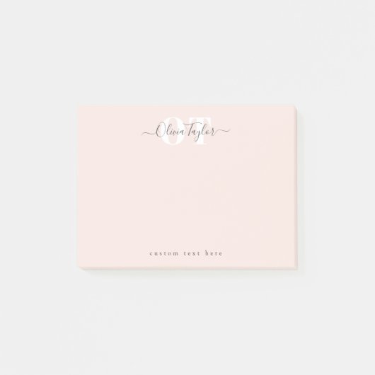 赤面モダンスクリプパーソナライズされたト文房具 ポストイット (正面)