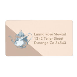 赤面モダンティーポット | Teaパーティー |アドレスカスタムの入力 ラベル