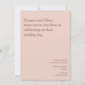 赤面モダンテラコッタタイポグラフィスタイリッシュ結婚ズ 招待状 (正面)