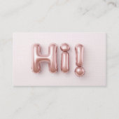 赤面モダンハイバルーンデザイン 名刺 (正面)