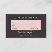 赤面モダンバラ花ギフト名刺 名刺 (裏面)