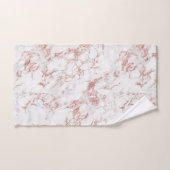 赤面モダンバラ金ゴールドグリッターホイルホワイトマーブル バスタオルセット (ハンドタオル)