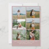 赤面モダンバラ10写真卒業パーティー 招待状 (裏面)