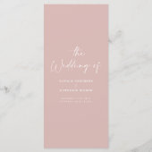 赤面モダンピシンプルッエレガントク結婚 メニュー (裏面)