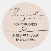 赤面モダンピシンプルン感謝していクご注文 ラウンドシール (正面)