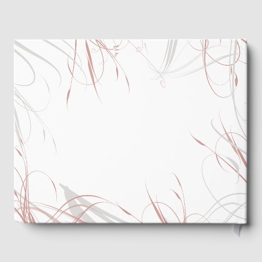 赤面モダンピンクがエレガントな結婚式を飾る ゲストブック (裏面)