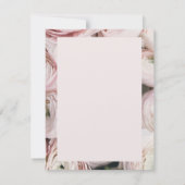 赤面モダンピンクのキンポウゲ花 招待状 (裏面)