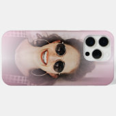 赤面モダンピンクのグラデーション1枚 Case-Mate iPhoneケース (裏面 (横))