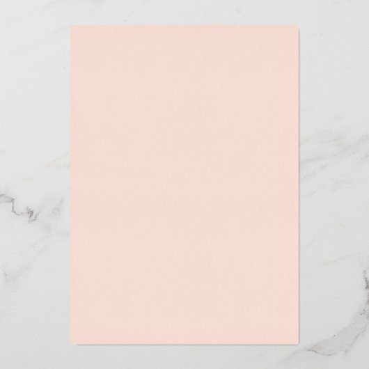 赤面モダンピンクのブラシストローク3枚の写真卒業 箔招待状 (裏面)