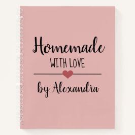 赤面モダンピンクの手作り(ラブレシピ) ノートブック