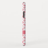 赤面モダンピンクの明るい熱帯性花 Case-Mate iPhoneケース (裏面/右)