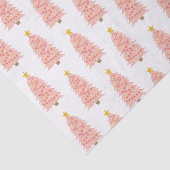 赤面モダンピンククリスマスツリーオンホワイトホリデー 薄葉紙 (詳細)