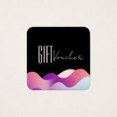 赤面モダンピンクグラデーション波メイクアップアーティスト (正面)