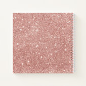 赤面モダンピンクグリッター自家製の愛 ノートブック (裏面)