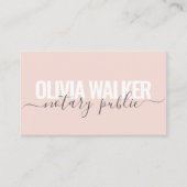 赤面モダンピンクグレイ公証人エレガント公証人 名刺 (正面)