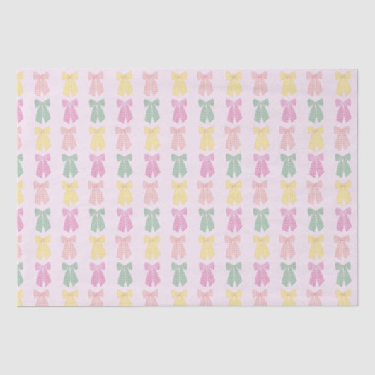 赤面モダンピンクコケット毛弓パターン 薄葉紙 (正面)