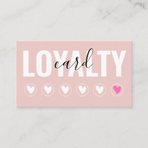 赤面モダンピンクスクリプトメイクアーティスト6パンチ ロイヤリティカード