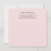 赤面モダンピンクステンお祝いドリンク 招待状 (裏面)