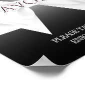 赤面モダンピンクティファニー赤ちゃんシャワーの好意サイン ポスター (角)