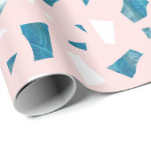 赤面モダンピンクテラッツォモザイク ラッピングペーパー (ロールコーナー)