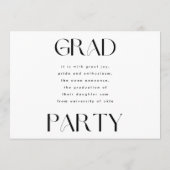 赤面モダンピンクフォイルグラッドフォトパーティの招待状 招待状 (裏面)