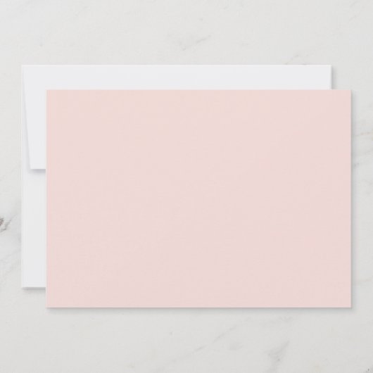 赤面モダンピンクフォトコラージュベビーガール 案内状 (裏面)