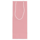 赤面モダンピンクブリデスパーソナライズされたメイド ワインギフトバッグ (裏面)