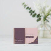 赤面モダンピンクメイクアップアーティストヘアサロン6パンチ ロイヤリティカード (スタンド正面)