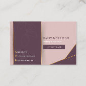 赤面モダンピンクメイクアップアーティストヘアサロン6パンチ ロイヤリティカード (正面)