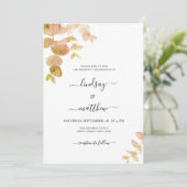 赤面モダンピンクユーカリ結婚プス 招待状 (スタンド正面)