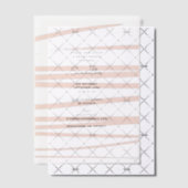 赤面モダンピンクラインズ抽象芸術アートブライダルシャワー ベラム紙招待状 (オフセット (招待状))