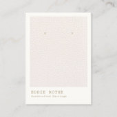 赤面モダンピンクレザーイヤリング表示ホルダー 名刺 (正面)