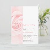 赤面モダンピンクローズブライダルティー 招待状 (スタンド正面)