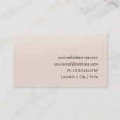 赤面モダンピンクローズ金ゴールドグリッター名刺 名刺 (裏面)