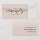 赤面モダンピンクローズ金ゴールドグリッター名刺 名刺 (正面/裏面)