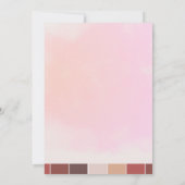 赤面モダンピンク卒業式パーティー 招待状 (裏面)