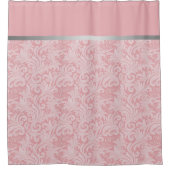 赤面モダンピンク抽象芸術シャワーカーテン シャワーカーテン (正面)