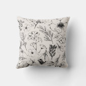 赤面モダンピンク植物学フローラ事業 クッション (裏面)