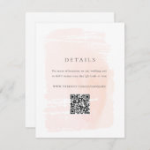 赤面モダンピンク水結婚色 エンクロージャーカード (正面/裏面)