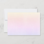 赤面モダンピンク蝶ブライダルシャワー サンキューカード (裏面)