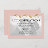 赤面モダンフォト離れ金ゴールド宿泊施設 エンクロージャーカード (正面/裏面)