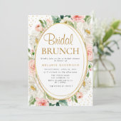 赤面モダンフローラのブライダルシャワー招待 招待状 (スタンド正面)