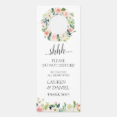 赤面モダンフローラ結婚のゲストが邪魔しない ドアノブサイン (正面)