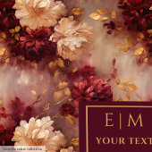 赤面モダンブルゴーニュ金ゴールドボパーソナライズされたホスタイル フリースブランケット