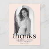 赤面モダンミニマル写真卒業 ポストカード (正面)