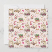 赤面モダン及び白茶パーティーブライダルアドバイス ノートカード (裏面)