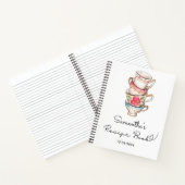 赤面モダン及び白茶パーティーブライダルレシピ ノートブック (内部)