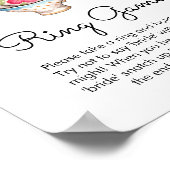 赤面モダン及び白茶パーティーリングや輪ゲームブライダル ポスター (角)