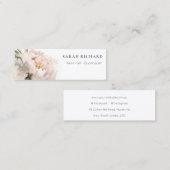 赤面モダン牡丹ウォーター色フローラバンチ スキニー名刺 (正面/裏面)